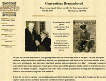 Tablet Screenshot of generationsremembered.com