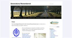 Desktop Screenshot of generationsremembered.net