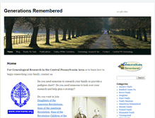 Tablet Screenshot of generationsremembered.net